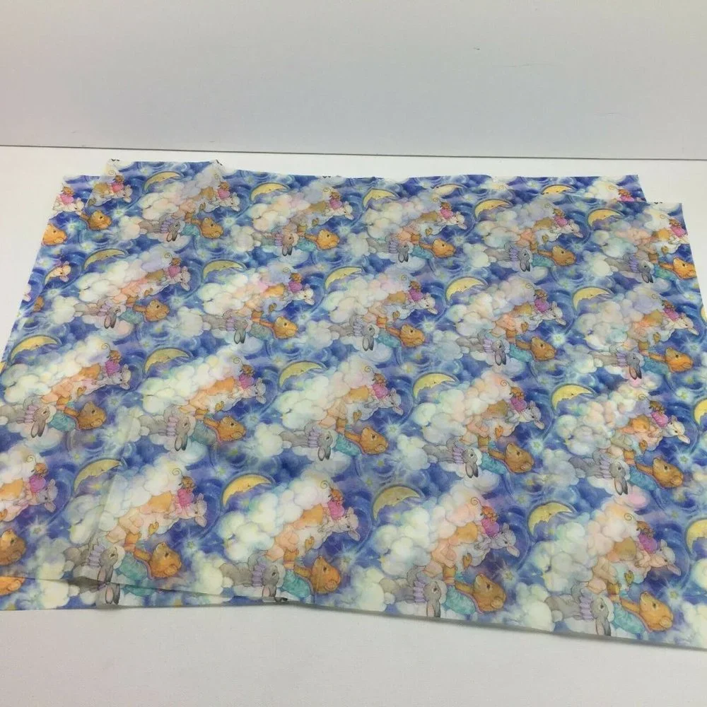 VTG Pattern Tissue Paper Present Gift Wrapping Baby Shower Gender Reveal Toys